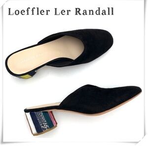 Loeffler Randall Black Mules Sleek Minimalist Design